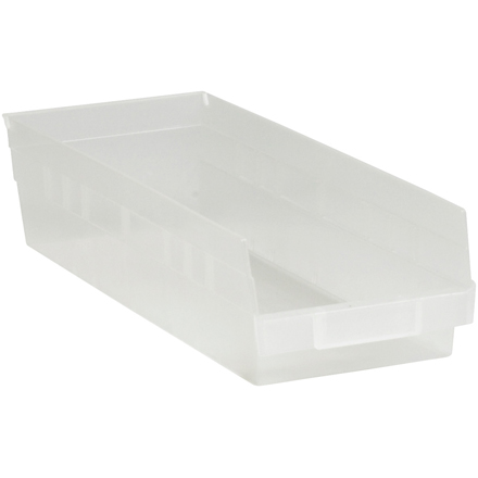 17 <span class='fraction'>7/8</span> x 6 <span class='fraction'>5/8</span> x 4" Clear Plastic Shelf Bin Boxes