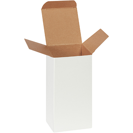 3 x 3 x 6" White Reverse Tuck Folding Cartons