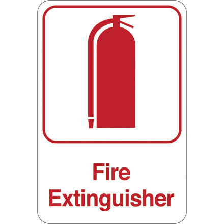 Fire Extinguisher 9 x 6" Facility Sign